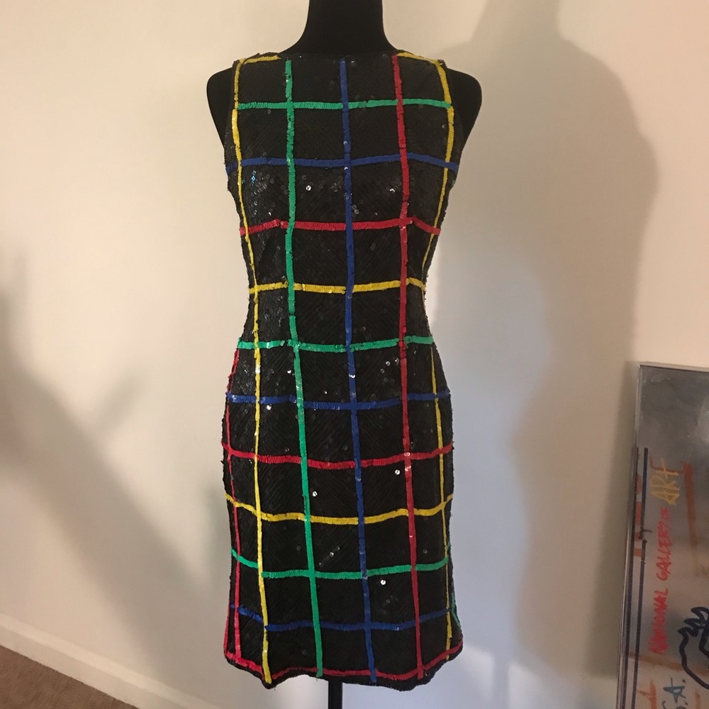 Vintage Colorful Cocktail Dress